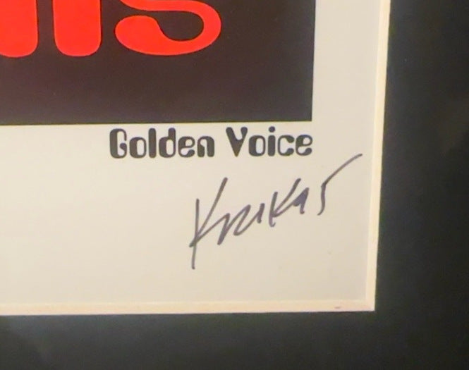 Original lower-right margin with Golden Voice and Frank Kozik's handwritten signature