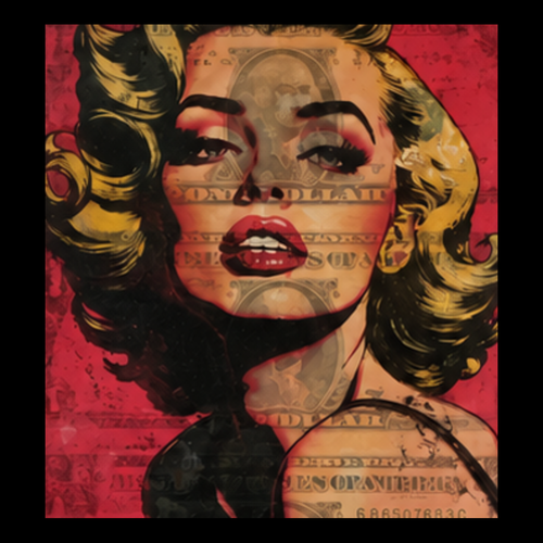 Marilyn Monroe portrait detail from Beauty Can’t Count by Waeger Invernum