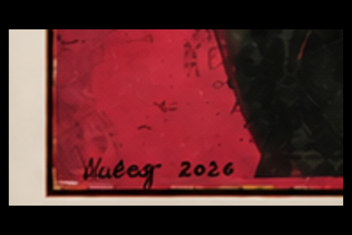 Exact unaltered Waeger 2026 signature detail on Beauty Can’t Count