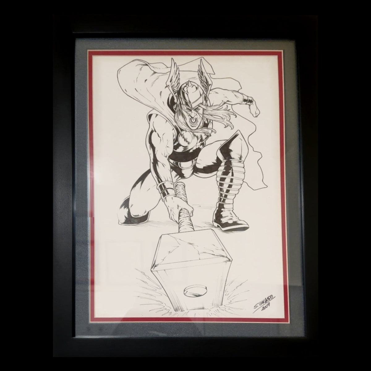 Thor by Sebastian Cardosa, 2009, full black frame on black background with reduced glare