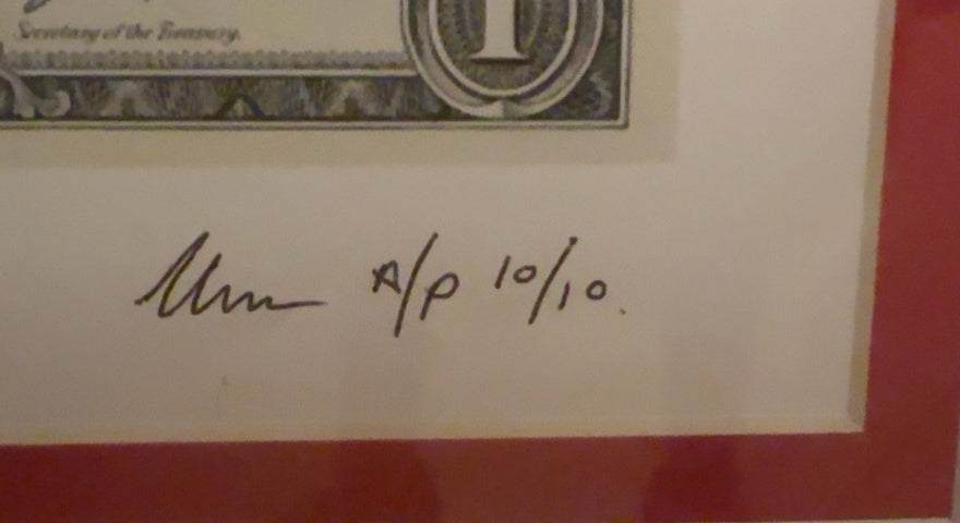 Original photograph of Boyle's handwritten signature beside A/P 10/10