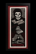 The Crimson Ghost silkscreen by Chris Garofalo, centered in its complete black frame with a clean black surround