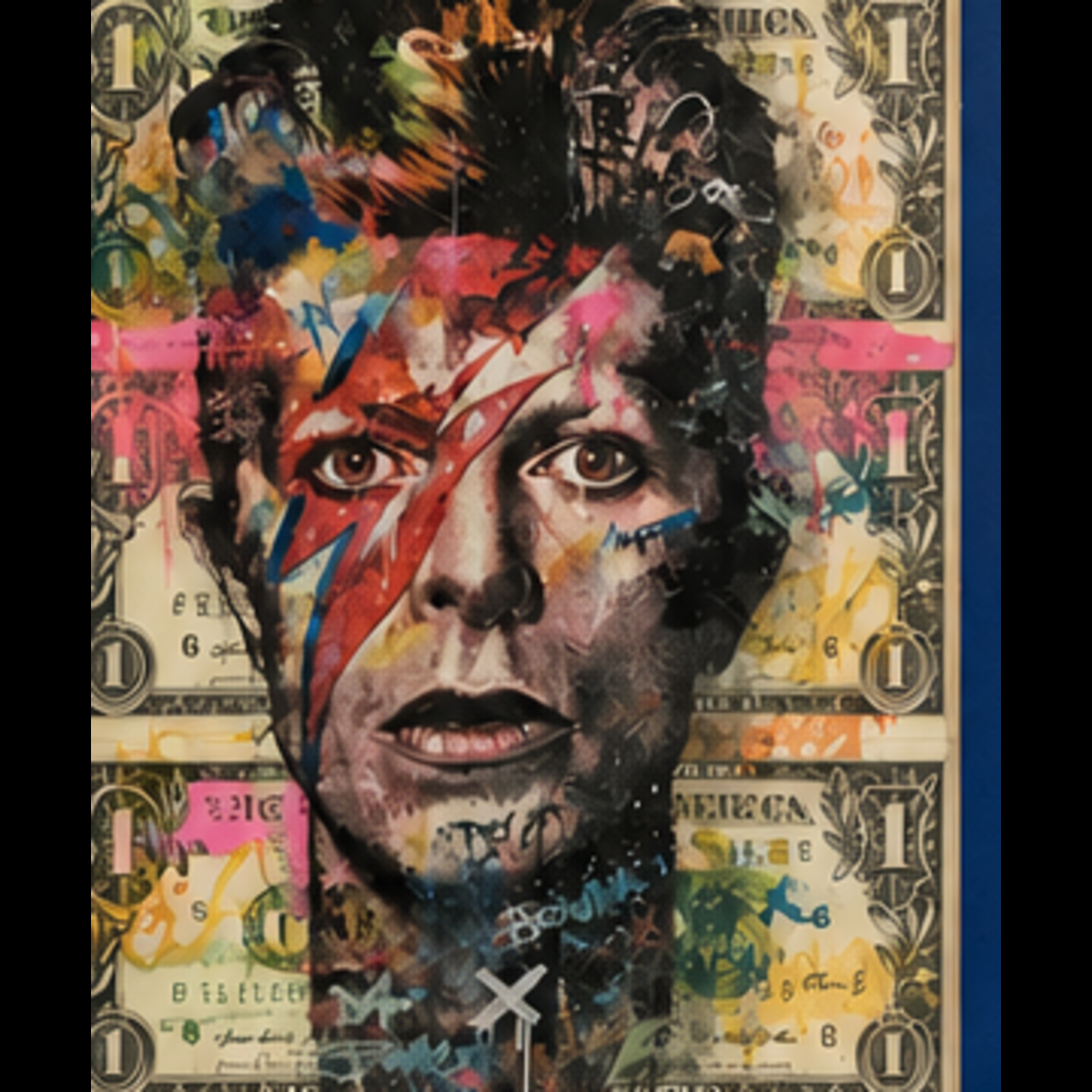 David Bowie portrait detail from the original artwork by Chris Boyle