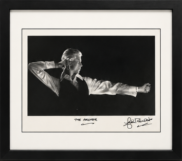 David Bowie The Archer by John Rowlands in black gallery frame