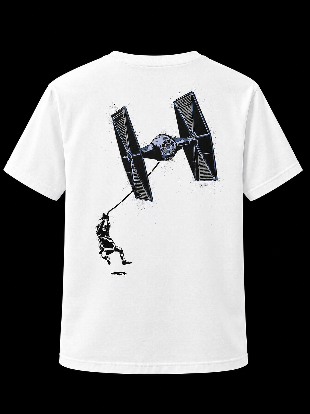 Back view of Clouded This Boy’s Future Is by European Bob white signature T-shirt
