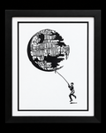 It's A Trap by European Bob, framed on black background with uniform white mat and thin black inner mat