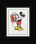 M.O.U.S.E by European Bob hand made stencil art in black wood gallery frame with even white mat and narrow black inner mat