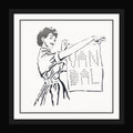 Vandal by European Bob in black gallery frame, one inch white mat and narrow black inner mat