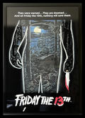 Friday the 13th silkscreen by Spiros Angelikas in a professional black frame