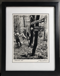 Full framed Groovy Way / Gentle Path Highway at Woodstock 1969 photograph by Baron Wolman, cropped to the black frame