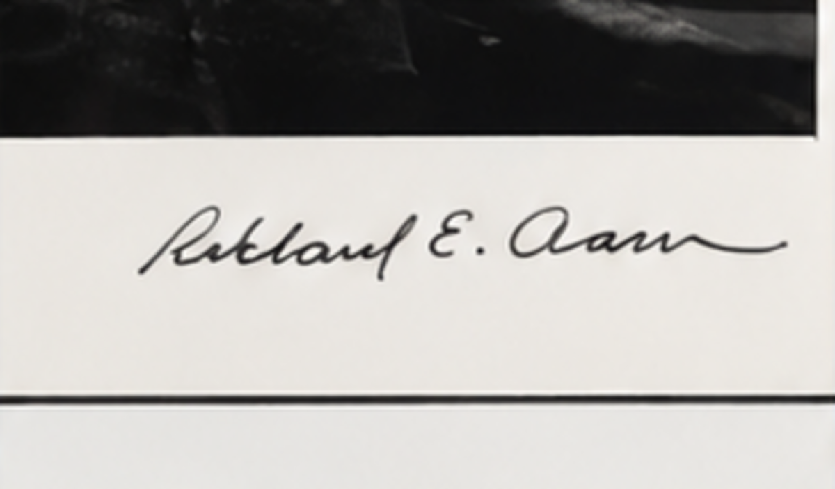 Original Richard E. Aaron signature detail