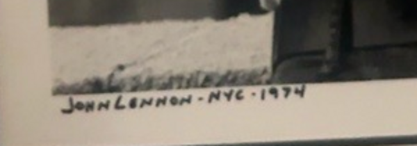 Authentic John Lennon NYC 1974 handwritten notation detail