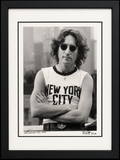 John Lennon New York City 1974 by Bob Gruen in the actual black gallery frame