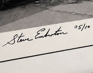 Original Steve Emberton signature and 05/10 edition notation