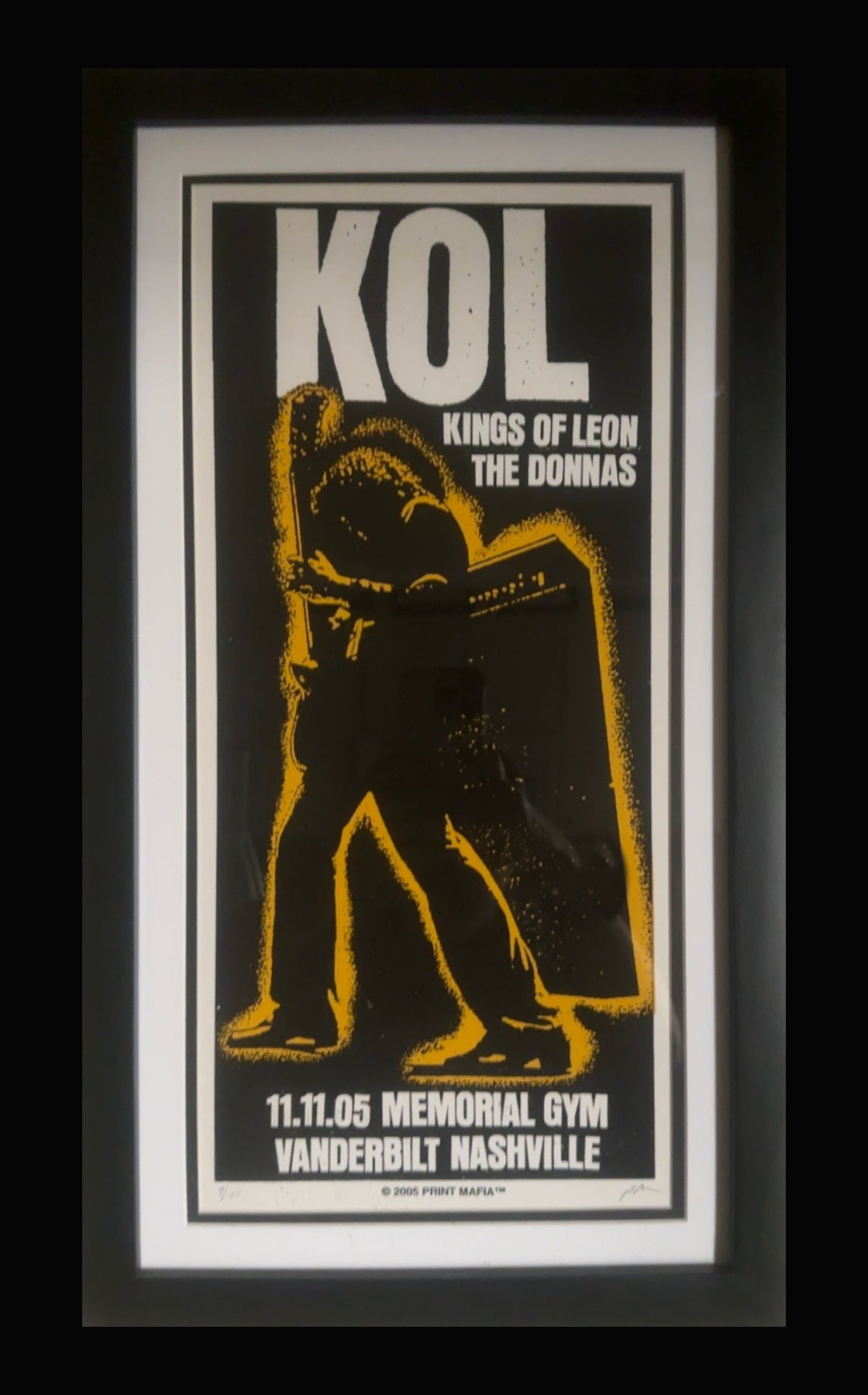 Kings of Leon and The Donnas framed poster on black