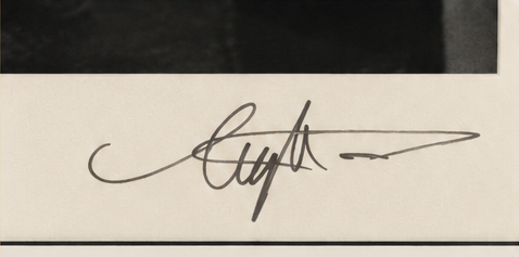 Original Neal Preston signature detail