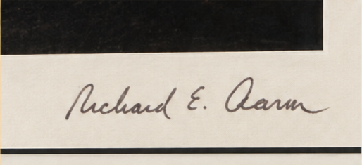 Original Richard E. Aaron signature detail