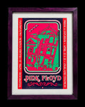 Pink Floyd 1988 BGP22 concert poster in purple frame centered on black