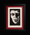 Exorcist watercolor by Rhys Cooper, complete black frame and signed 1 of 1 artwork