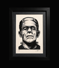 Frankenstein by Rhys Cooper in a black frame, cropped from approved presentation