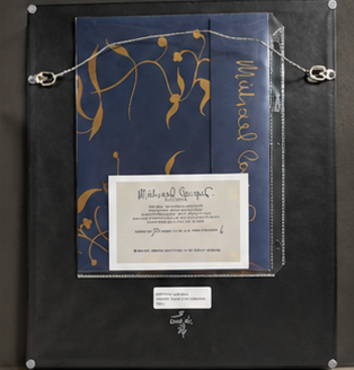 Original Michael Cooper envelope and Certificate of Authenticity detail