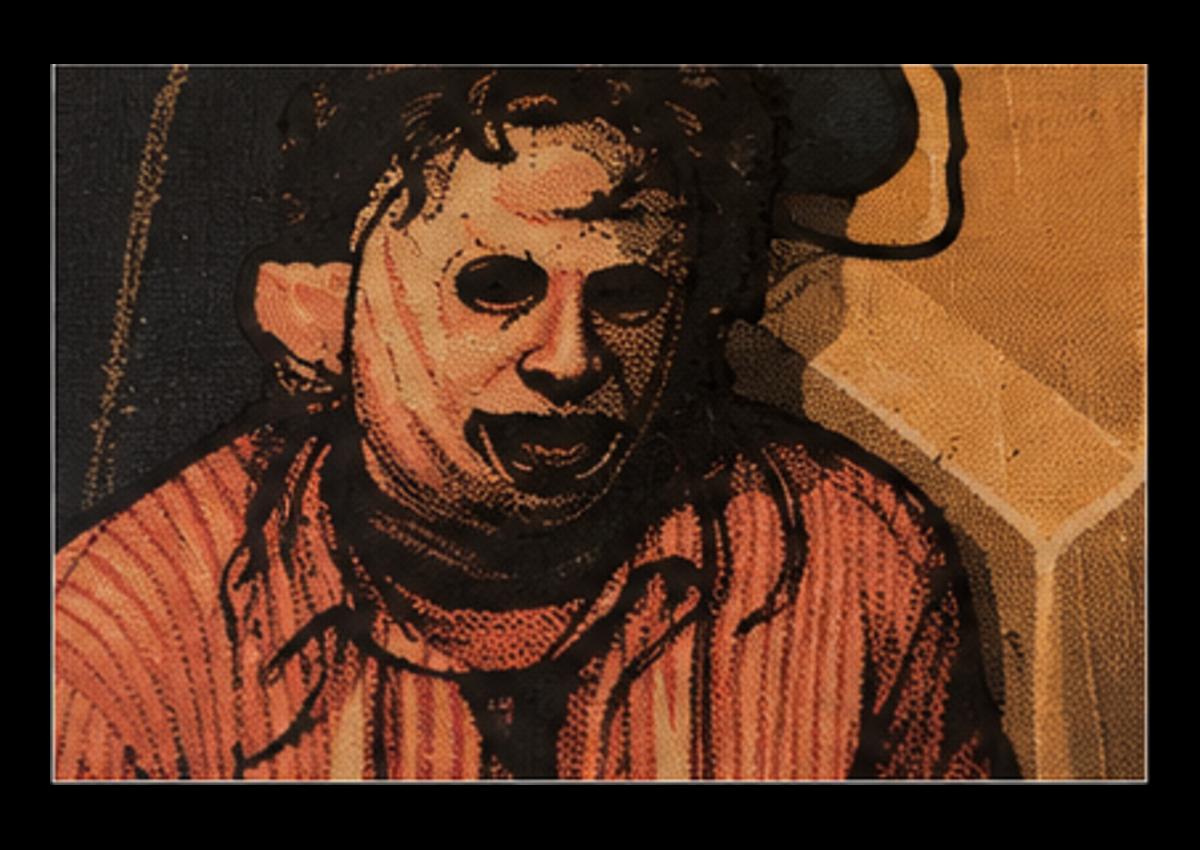 Leatherface artwork detail from The Texas Chainsaw Massacre screen print