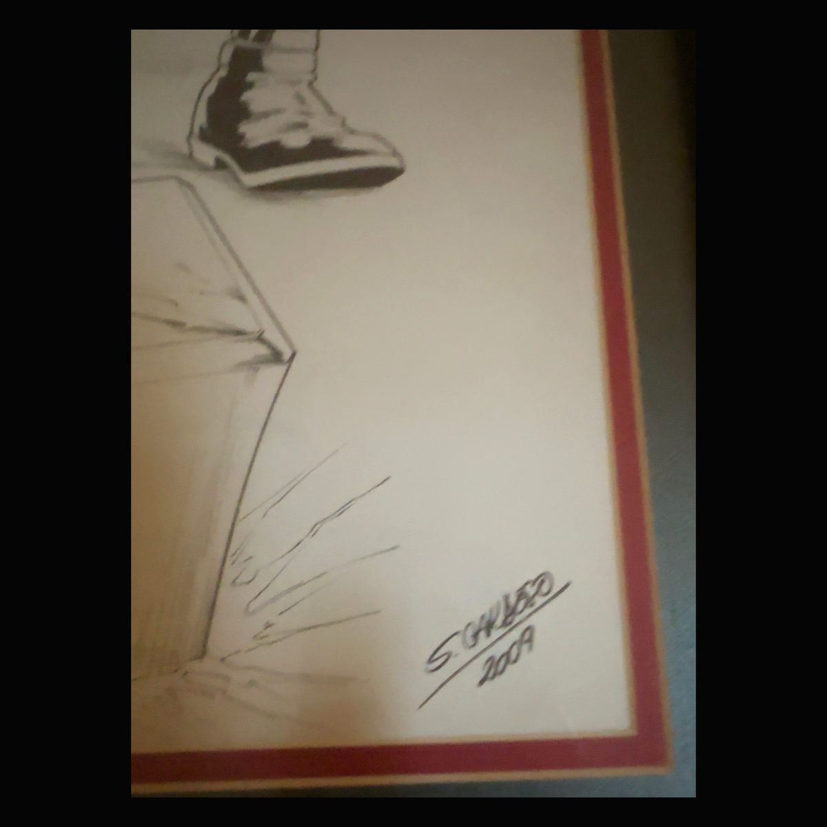 Sebastian Cardosa signature and 2009 date on Thor
