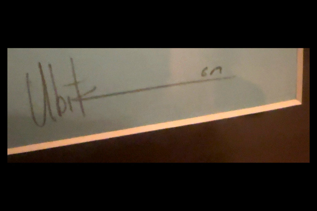 Original Ubik handwritten signature detail