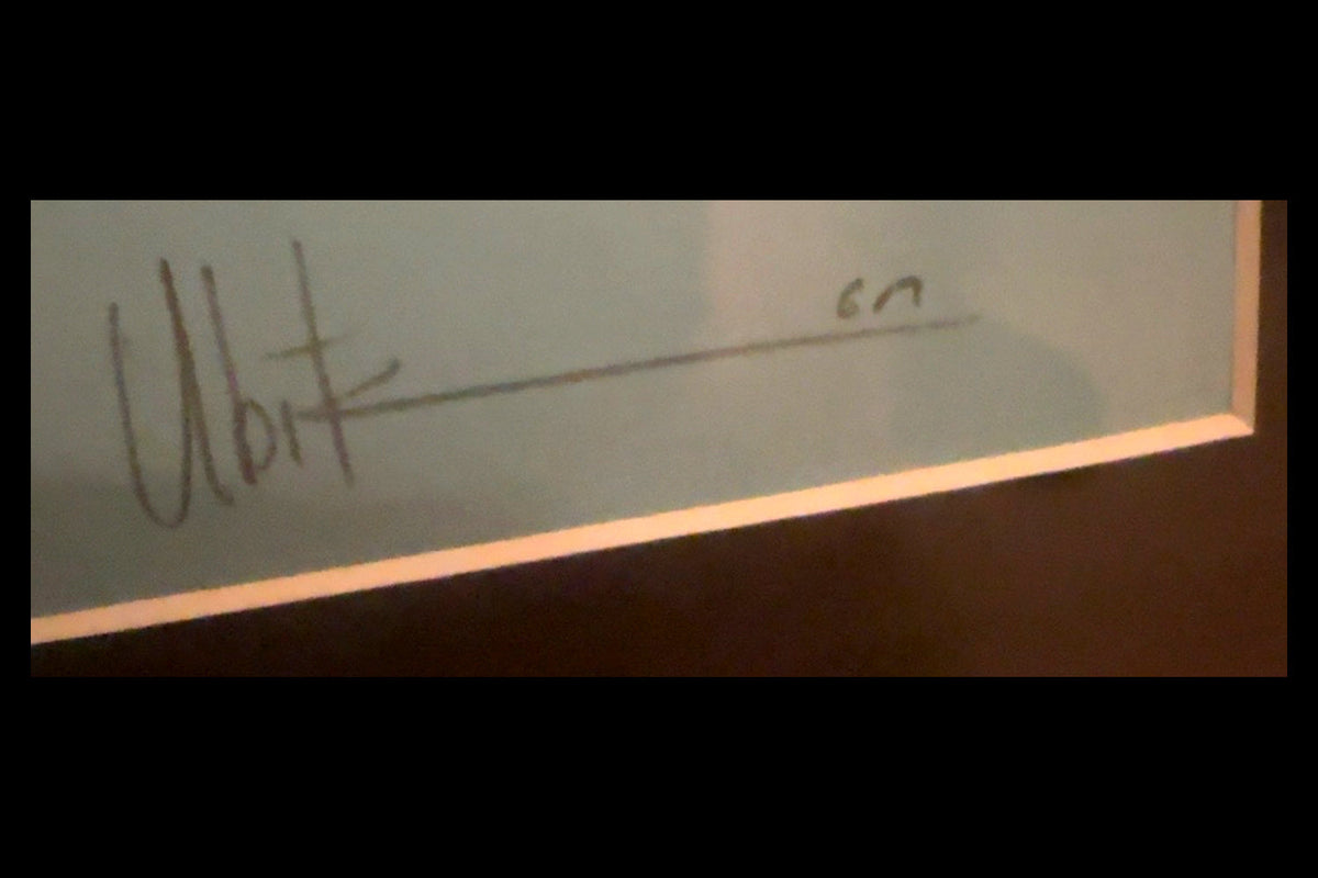 Original Ubik handwritten signature detail