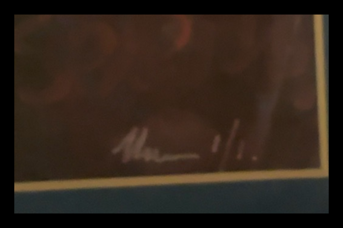 Authentic Chris Boyle signature detail from the original artwork
